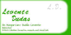 levente dudas business card