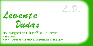 levente dudas business card